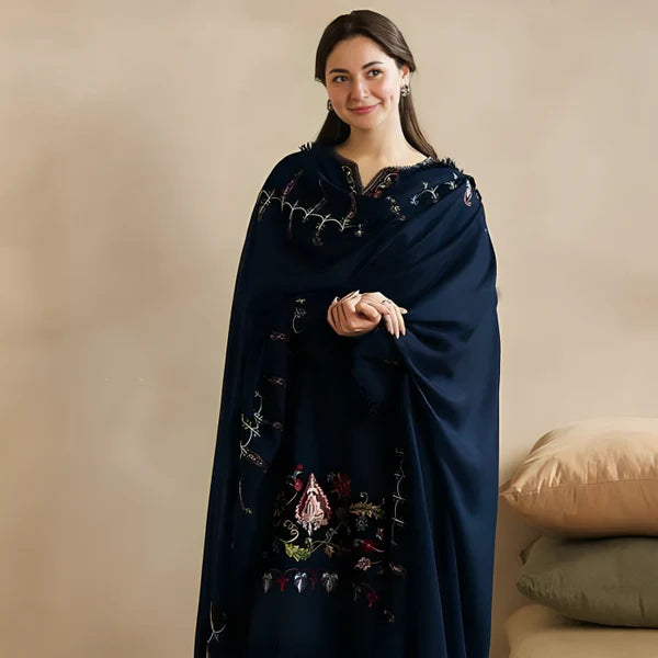 WOOL MAREENA 3PC EMBROIDERED DRESS EMBROIDERED SHAWL A 1009