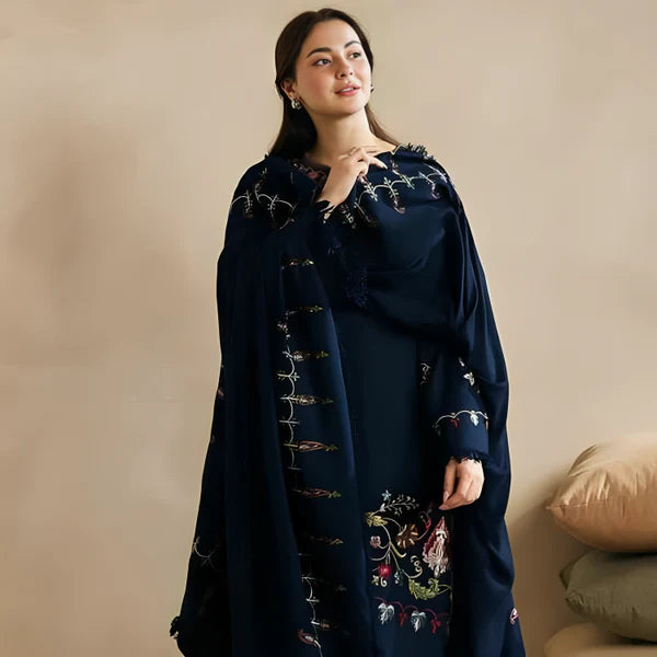 WOOL MAREENA 3PC EMBROIDERED DRESS EMBROIDERED SHAWL A 1009