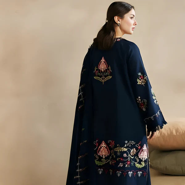 WOOL MAREENA 3PC EMBROIDERED DRESS EMBROIDERED SHAWL A 1009
