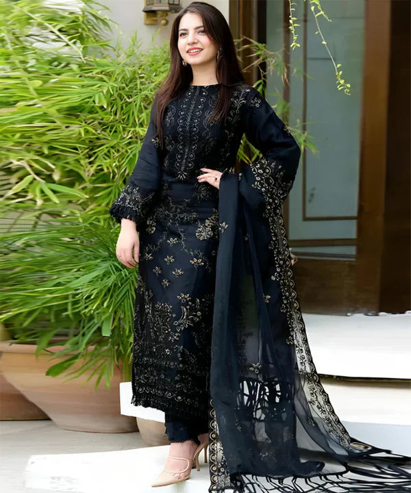 3pc-Embroidered-Lawn SD 203