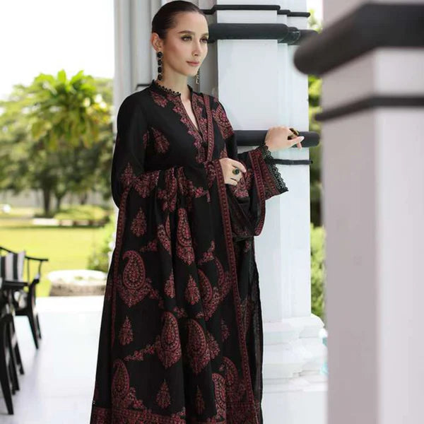 KARANDI 3PC EMBROIDERED DRESS EMBROIDERED SHAWL A 1049